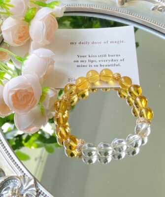 Golden Radiance · Sunlit Grace (Citrine + Clear Quartz Bracelet)