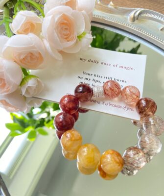 Flame Spirit · Dawnlight (Red Rutilated Quartz, Golden Rutilated Quartz, Fire-inspired Gradient)