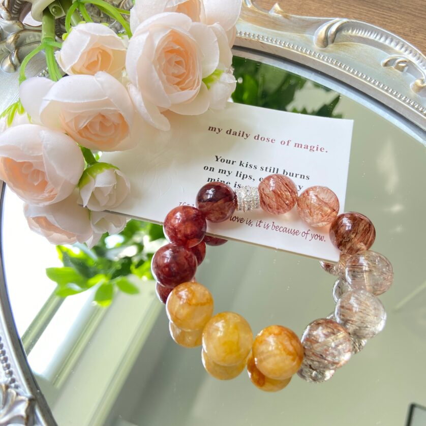Flame Spirit · Dawnlight (Red Rutilated Quartz, Golden Rutilated Quartz, Fire-inspired Gradient)