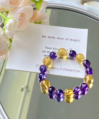 Amethyst and Citrine Bracelet
